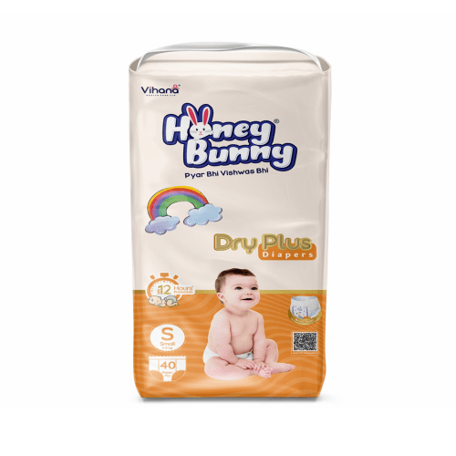 honeybunny dry plus baby diaper 4 to 8 kg 40pcs